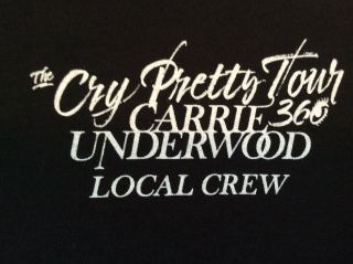 Carrie Underwood Local Crew Shirt - Xl Black & Backstage Pass