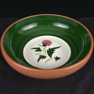 Vtg Salad Serving Bowl 9 7/8 " By Stangl Pottery Thistle Trenton Nj Made In Usa