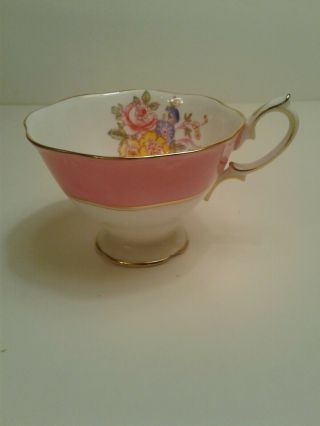 Royal Albert Crown China Cup And Saucer Pink Floral 1927 - 1935 4
