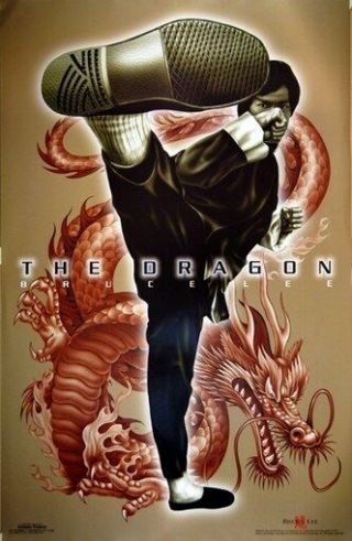 Bruce Lee Poster - Enter The Dragon - High Kick Karate