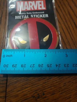 Deadpool Extreme Classic Marvel Comic Hero Metal Emblem Decal / Sticker