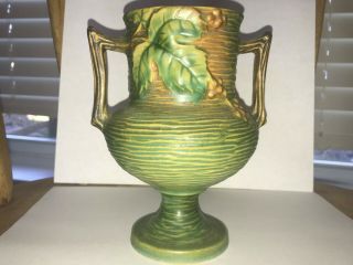 Roseville Bushberry Green 156 - 6 " Pottery Deco Arts & Crafts Vase