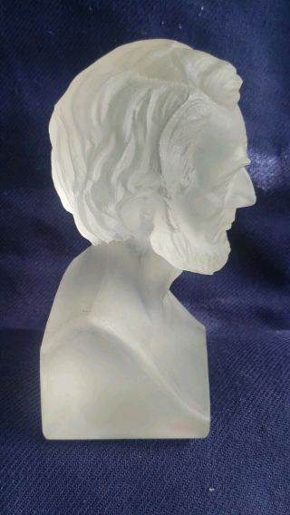 1880 ' S GILLINDER & SONS AMERICAN SATIN GLASS BUST ABRAHAM LINCOLN CENTENNIAL 2