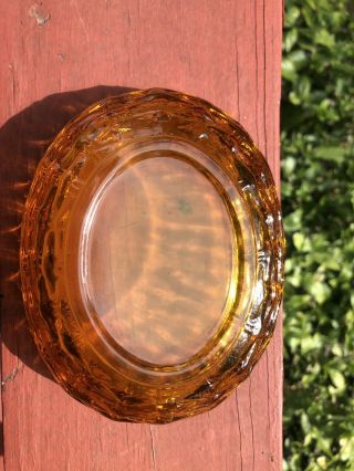 Vintage Amber Indiana Goass Amber Gold Hen Chicken On Nest Candy Dish 5 1/2 Tall 6