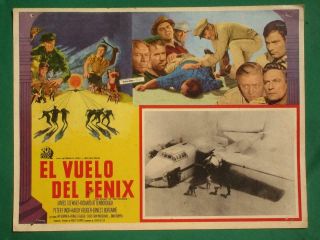 The Flight Of The Phoenix James Stewart Ernest Borgnine Mexican Lobby Card 3