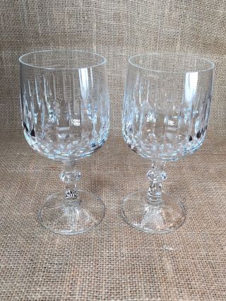 Set Of 2 Schott - Zwiesel Crystal Water Wine Goblets Tango Pattern 6 3/4  Tall