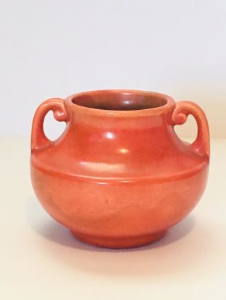 Orange Vintage Stangl Pottery Vase 2017 Twin Handles