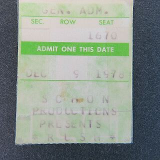 1979 Rush Concert Ticket Stub - St.  Paul Civic Center