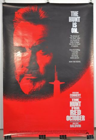 The Hunt For Red October Movie Poster 28x40 Sean Connery Tom Clancy 