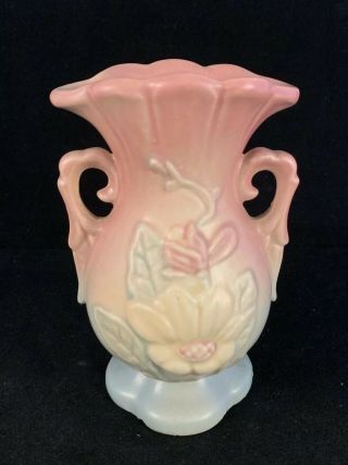 Vintage Hull Pottery Magnolia Vase Urn Matte Glaze Yellow Pinks And Greens 5”