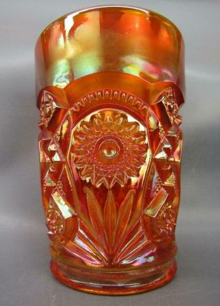 Imperial Fashion Dark Marigold Carnival Glass Tumbler 7344