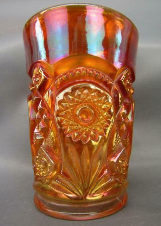 Imperial Fashion Dark Marigold Carnival Glass Tumbler 7342