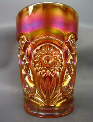Imperial Fashion Dark Marigold Carnival Glass Tumbler 7341