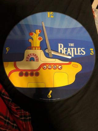 The Beatles Yellow Submarine Large Glass Wall Clock Gift Item