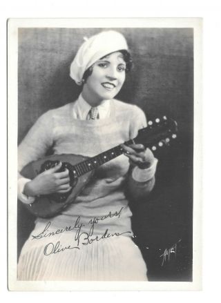 Olive Borden 1930s Studio Souvenir Photo 5 " X7 " Facsimile Signature