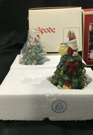 Spode Sweet Jar,  Salt & Pepper Shaker Set Christmas Tree Design Box 2