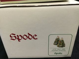 Spode Sweet Jar,  Salt & Pepper Shaker Set Christmas Tree Design Box 3