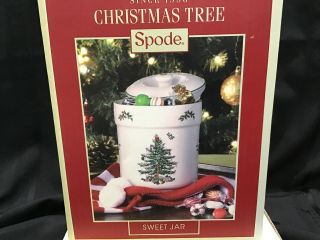 Spode Sweet Jar,  Salt & Pepper Shaker Set Christmas Tree Design Box 5