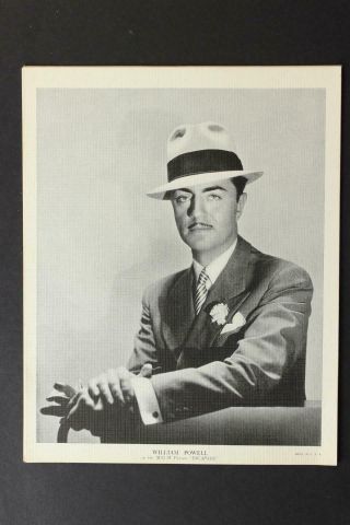 1935 William Powell Linen Finished Photo For Escapade