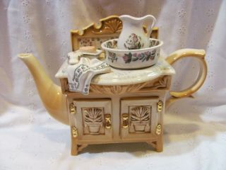 Portmeirion Paul Cardew Victorian Dresser Washstand Botanic Garden Teapot