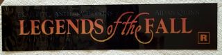 Legends Of The Fall (1994) Movie Theatre Box Office Mylar Small Version