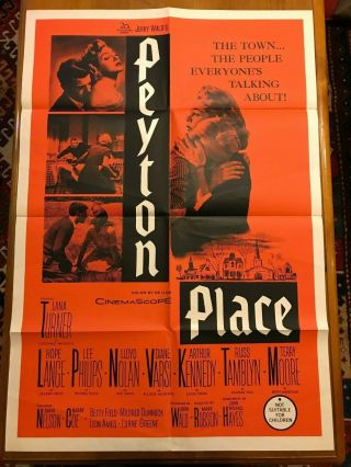 1 - Sheet Poster 27x41: Peyton Place (1957) Lana Turner,  Lee Philips