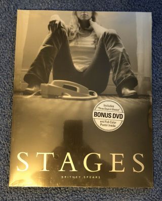 Britney Spears 2002 Stages Book,  Dvd & Color Poster.  Factory