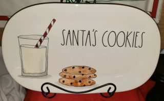 Rae Dunn Santa’s Cookies Oval Platter Christmas Ll Round Platter By Magenta