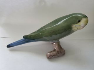 Vintage Bing And Grondahl B&G Denmark Porcelain Figurine Bird Parakeet Budgie 2