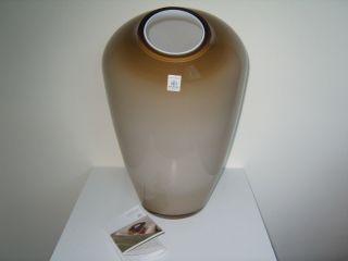 Vintage German Art Glass Vase Designed By Michael Boehm For Zwiesel.  Boxed