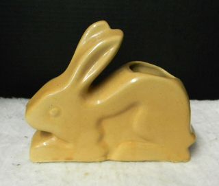 Ex Rare Uhl Pottery Uranium Glaze Bunny Rabbit Vase Or Planter,