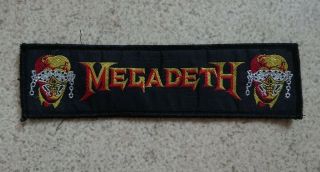 Megadeth Vintage Woven Strip Patch Rust In Peace Sells Testament Metallica Hirax