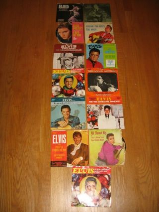 Elvis Presley Picture Sleeve 45 Rpm Set Of 13 Records By Rca Victor