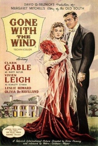Gone With The Wind Movie Poster Clark Gable 7