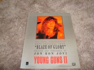Jon Bon Jovi Oscar Ad For Best Song " Blaze Of Glory " From Young Guns