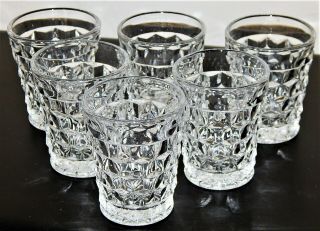 Fostoria American Whiskey Shot Glasses 2.  5 Inches Tall - Set Of Six (6)