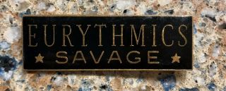 Rare Eurythmics Savage Pin/badge Button.  Annie Lennox