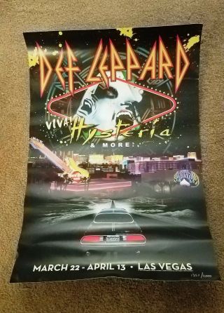Def Leppard - Viva Hysteria Limited Edition Poster From Las Vegas 2013 1351/2000