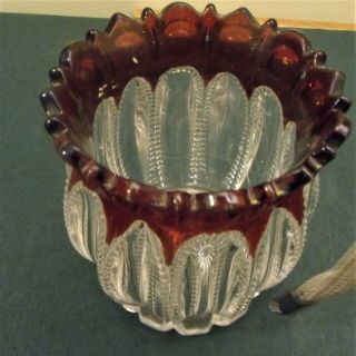 National Glass Ruby Stained The Prize 500 Toothpick Holder Circa 1900 Antique