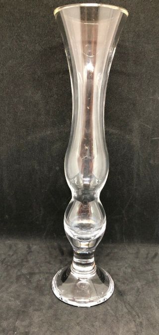 Miller Rogaska Flower Bud Vase Modern Sleek Glass Cut Lead Crystal Unique Htf
