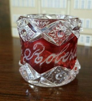 Antique Ruby Flash Napkin Ring Early 1900