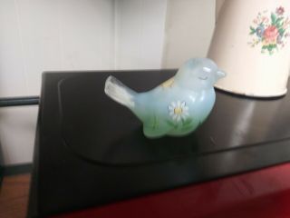 Vintage Fenton Bird With Hand Painted Signed