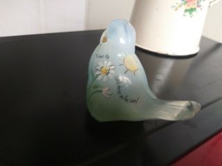 Vintage Fenton Bird with Hand Painted Signed 2
