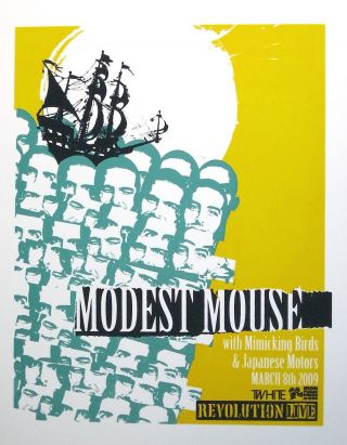 Modest Mouse: Show Poster,  Special Edition Silk Print 18 " X24 " -