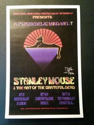 Stanley Mouse 1996 Exhibit Poster Dead & Company Bgp Fillmore Alton Kelley
