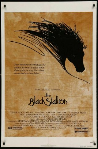 The Black Stallion Teri Garr Authentic Ff 1979 One Sheet Movie Poster