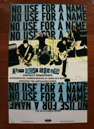 No Use For A Name All The Best Songs Album Poster Tour Concert Fat Records Punk