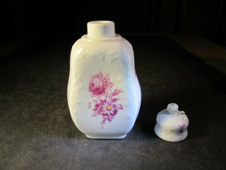 VTG Petite KPM Marked Roses Over White Porcelain Jar With Lid 5
