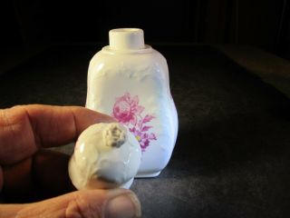 VTG Petite KPM Marked Roses Over White Porcelain Jar With Lid 6
