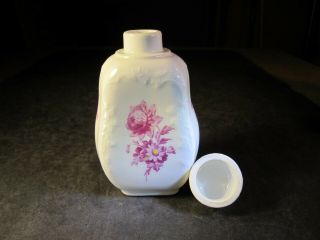VTG Petite KPM Marked Roses Over White Porcelain Jar With Lid 7